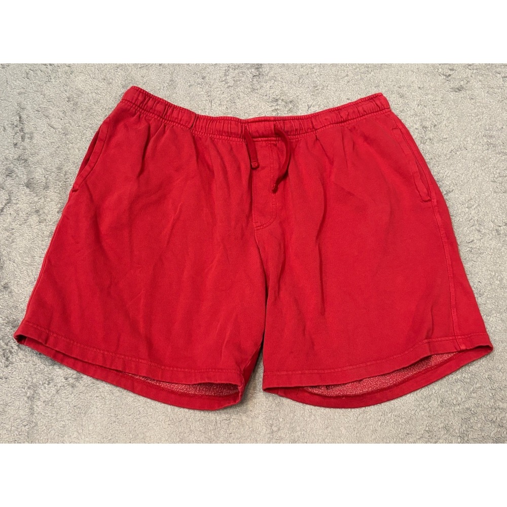 Eddie Bauer Shorts Mens 2XL Red Drawstring Lounge Pockets Comfort Casual